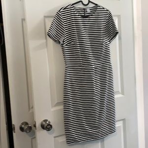 Black and white stripped dress
